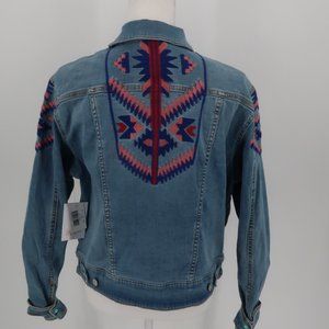 LulaRoe Denim Embroidered Jacket New with tags XL